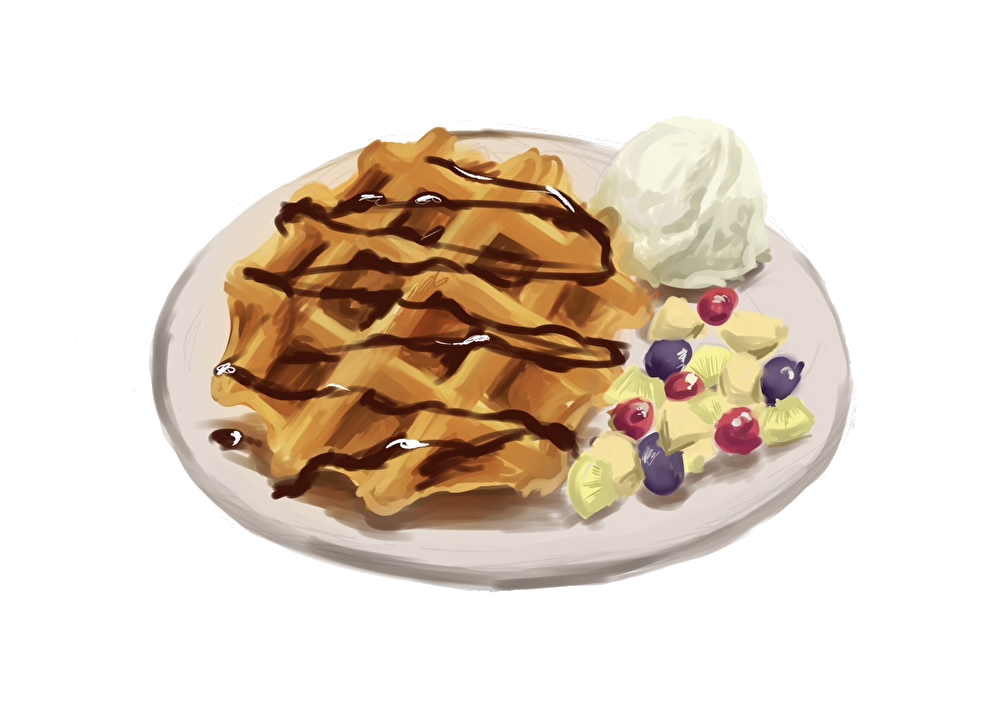 チョコっとおねだりワッフル
