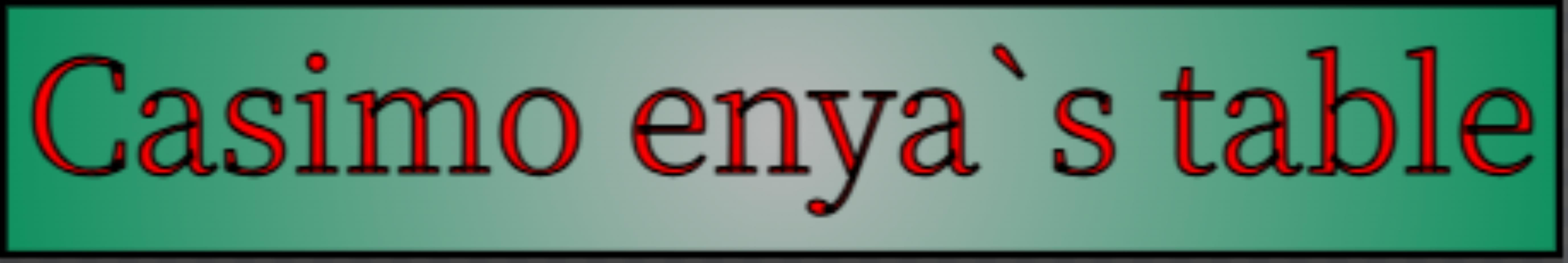 Casimo enya`s table