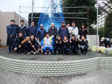 八千代市村上団地「餅つき大会」の様子