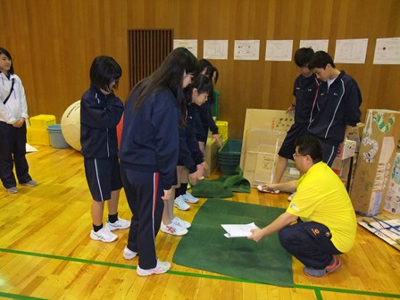 なのはな合同運動会の手伝いの様子
