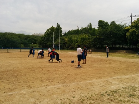 ラグビー部　練習風景