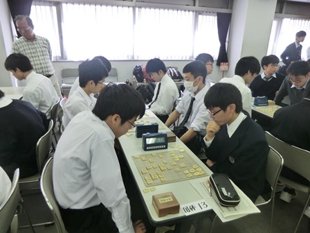第２３回全国高等学校文化連盟将棋千葉県大会の様子