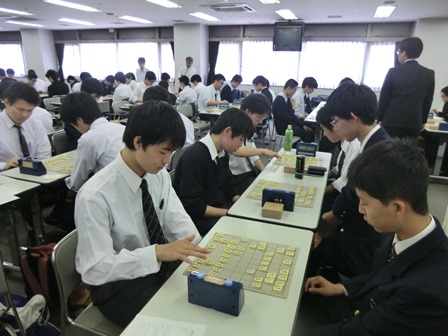 第２３回全国高等学校文化連盟将棋千葉県大会の様子