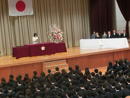卒業証書授与式の様子2016