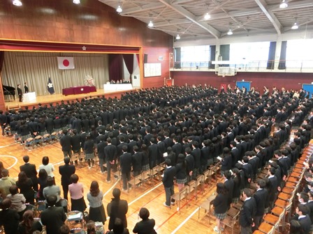 卒業証書授与式の様子2016