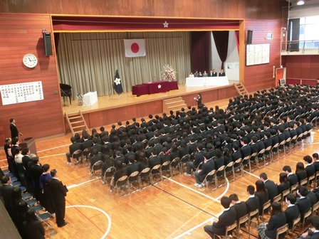 卒業証書授与式の様子2016