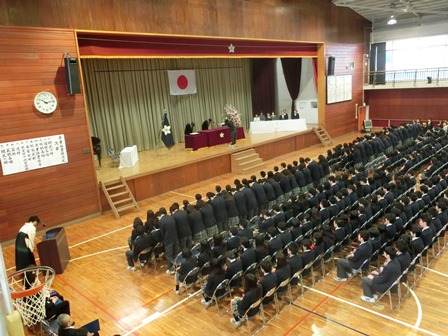 卒業証書授与式の様子2016