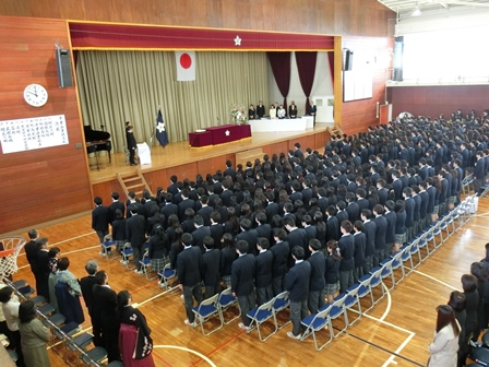 卒業証書授与式の様子2017