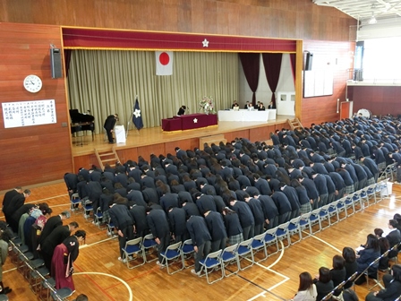 卒業証書授与式の様子2017