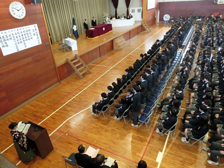 卒業証書授与式の様子2017