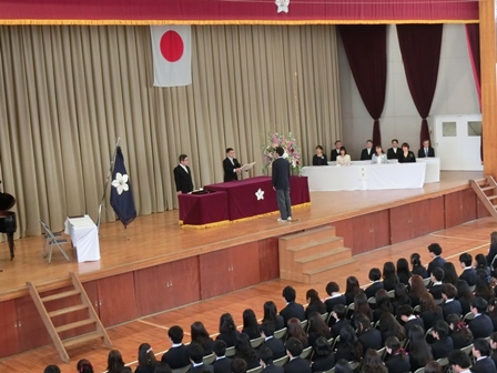 卒業証書授与式の様子2017
