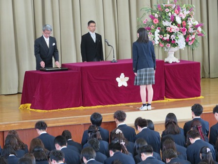 卒業証書授与式の様子2018