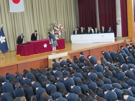 卒業証書授与式の様子2018